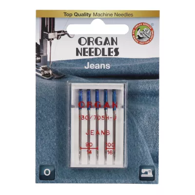 Иглы для швейных машин Organ NEEDLES Jeans 5/90-100
