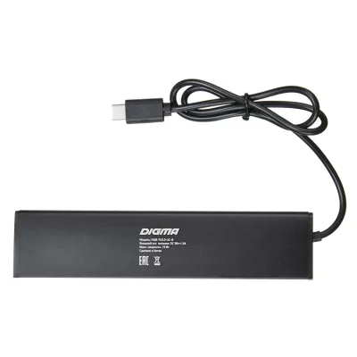USB-концентратор Digma HUB-7U2.0-UC-B, разъемов: 7