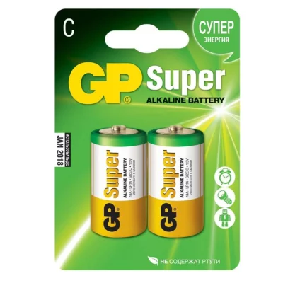 Батарейка GP Super Alkaline C (14A-2CR2) блистер 2 шт.