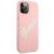 Чехол для телефона Guess Liquid silicone Script logo для iPhone 12 ProMax (GUHCP12LLSVSPG) цвет розовый/зеленый