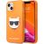 Чехол для телефона Lagerfeld TPU FLUO CASE CHOUPETTE'S HEAD для iPhone 13 (KLHCP13MCHTRO) цвет оранжевый