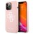 Чехол для телефона Guess LIQUID SILICONE BIG 4G GOLD LOGO PRINT для iPhone 13 Pro (GUHCP13LLS4GWPI) цвет розовый