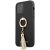 Чехол для телефона Guess saffiano collection with ring stand для iPhone 12 ProMax (GUHCP12LRSSABK) цвет чёрный