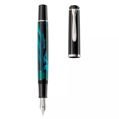 Ручка перьевая Pelikan Elegance Classic M205 Petrol-Marbled (PL818582)