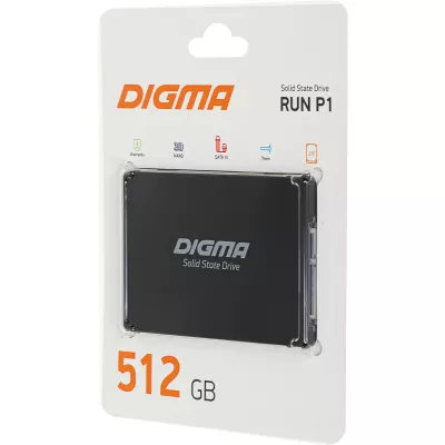 SSD накопитель Digma Run P1 2.5" SATA III 512Gb (DGSR2512GP13T)